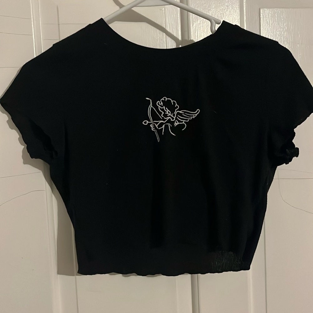 Black crop top with fairy only worn a few times